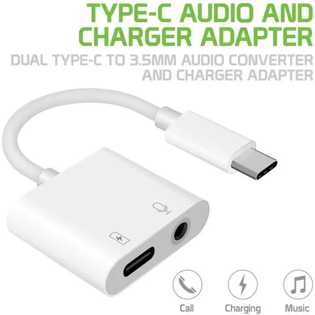Alt view image 5 of 6 - Pro Headphone 3Amp Aux Adapter Compatible with Chevrolet 2020 Corvette C8 Plus USB-C 3.5mm Audio & Hi-Power Charging Port (Charge While You Listen)