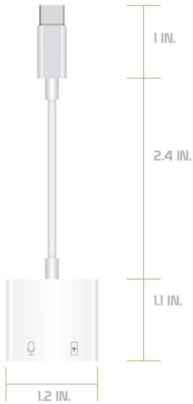 Alt view image 6 of 6 - Pro Headphone 3Amp Aux Adapter Compatible with Chevrolet 2020 Corvette C8 Plus USB-C 3.5mm Audio & Hi-Power Charging Port (Charge While You Listen)