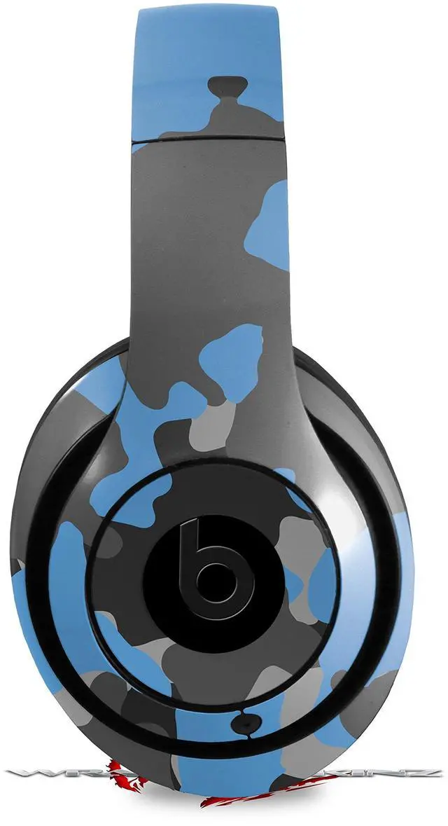 Main image of Skin Decal Wrap Compatible with Beats Studio 2 and 3 Wired and Wirelesss WraptorCamo Old School Camouflage Camo Blue Medium Skin Only Headphones NOT Included