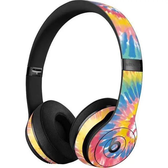 Alt view image 3 of 3 - Decal Audio Skin Compatible with Beats Solo 3 Wireless - Rainbow Tie Dye Design