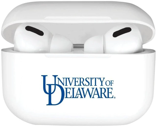 Alt view image 2 of 5 - AirPods Case, University of Delaware AirPods/White (TPU)