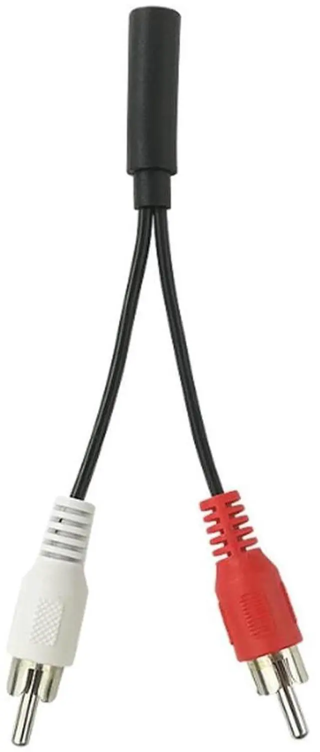 Alt view image 2 of 5 - 6 Inch 3.5mm Female to 2 RCA Male Stereo Audio Y Cable, Nickel Plated Adapter Compatible for TV,Smartphones, MP3, Tablets, Speakers,Home Theater, (10 Pack)