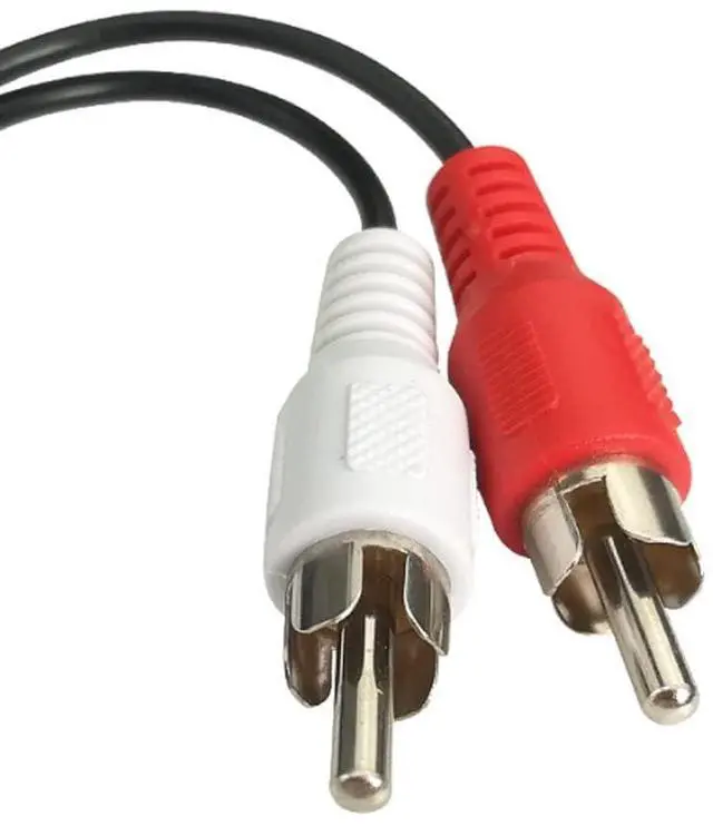 Alt view image 3 of 5 - 6 Inch 3.5mm Female to 2 RCA Male Stereo Audio Y Cable, Nickel Plated Adapter Compatible for TV,Smartphones, MP3, Tablets, Speakers,Home Theater, (10 Pack)
