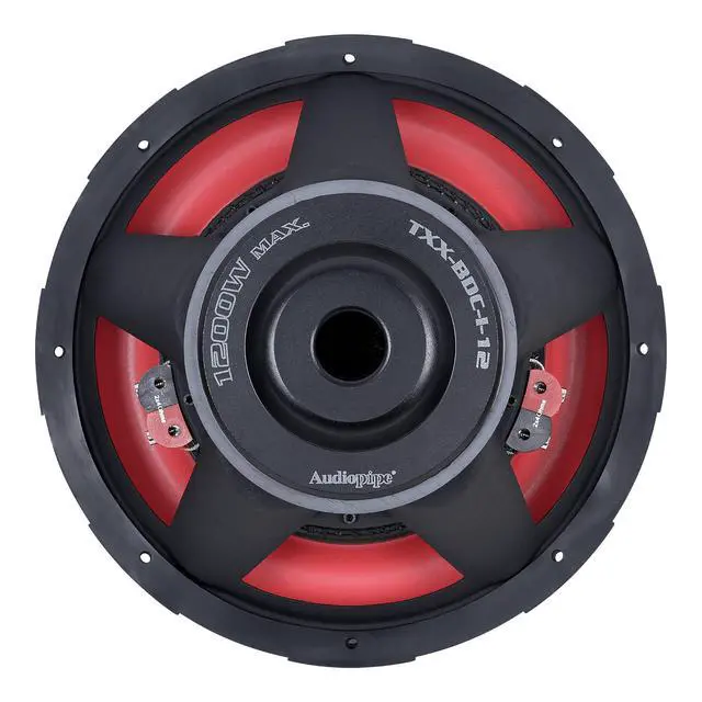 Alt view image 5 of 7 - 12" Single Stack Composite Cone Subwoofer (TXX-BDC-I-12), Superior Performance, 1200W, 1 Magnet, BASV Voice Coil, Aluminum Basket, Multi-Connect, Non-Press Paper Cone, 2 x 4 Ohms