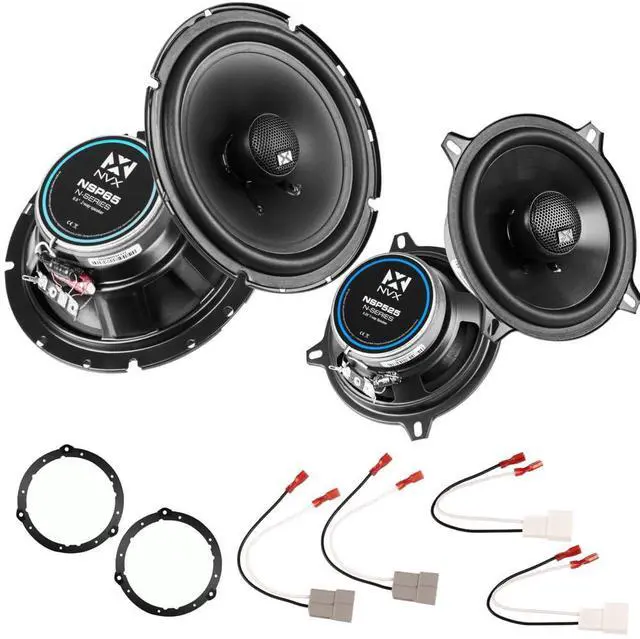Main image of Factory Speaker Replacement Package for Subaru Forester 2005-2008 | Complete 6.5 inch and 5.25 inch 2-Way Coaxial Speaker Replacement Package with wiring harnesses and mounting adapters