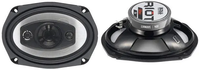 Main image of BOSS Audio Riot R94 6" x 9" 500W & R63 6.5" 300W Car Speakers, 2 Pairs | 4-Way and 3-Way Coaxial Car Audio Speaker Combo for Vehicle Stereo Sound System Replacement and Upgrades