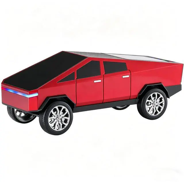 Main image of Unique CYBERTRUCK ShapeFuturistic Pickup Truck Outlook, Glossy red Finish as Decor & Speaker. Bluetooth 5.0 Stereo SoundStable Pairing, Rich bass Stereo Audio for Daily Music