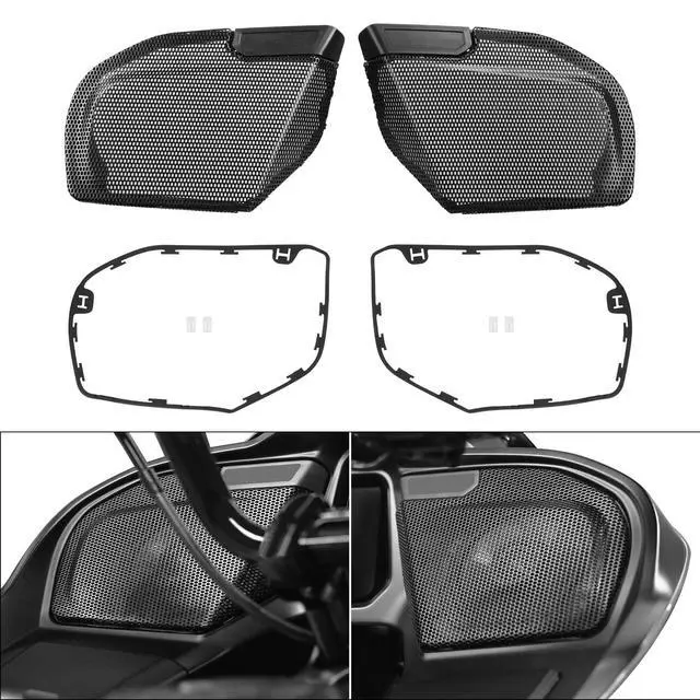 Alt view image 3 of 7 - Front Fairing Speaker Grills Mesh For Harley Road Glide FLTRX ST FLTRXSTSE 2024-2026 CVO FLTRXSE 2023-2025 Road Glide Limited FLTRXL FLTRT 2026