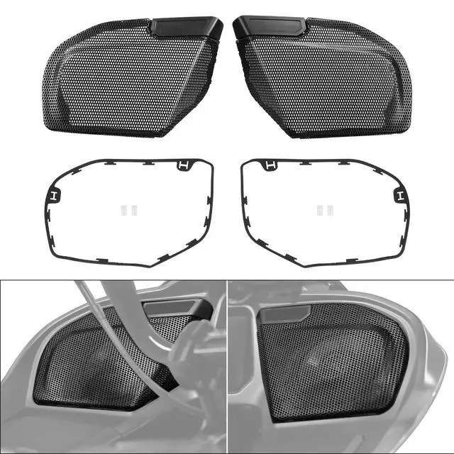 Alt view image 4 of 7 - Front Fairing Speaker Grills Mesh For Harley Road Glide FLTRX ST FLTRXSTSE 2024-2026 CVO FLTRXSE 2023-2025 Road Glide Limited FLTRXL FLTRT 2026