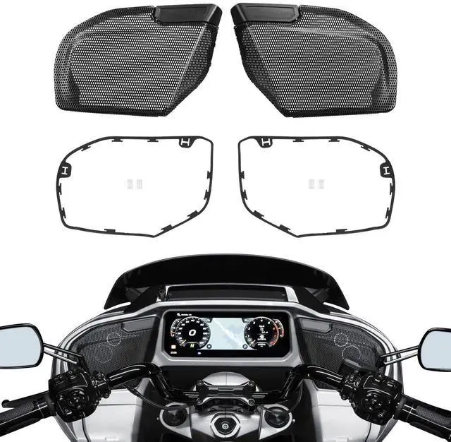 Alt view image 2 of 7 - Front Fairing Speaker Grills Mesh For Harley Road Glide FLTRX ST FLTRXSTSE 2024-2026 CVO FLTRXSE 2023-2025 Road Glide Limited FLTRXL FLTRT 2026