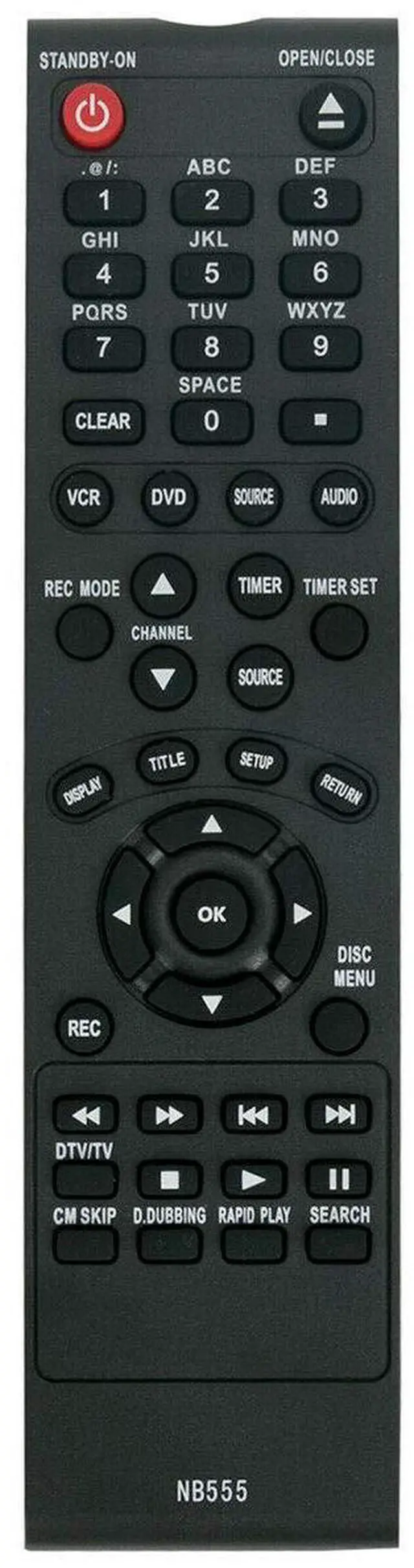 Main image of New NB555 NB555UD Replace Remote for Magnavox ZV450MW8 ZV450MW8A Video Recorder