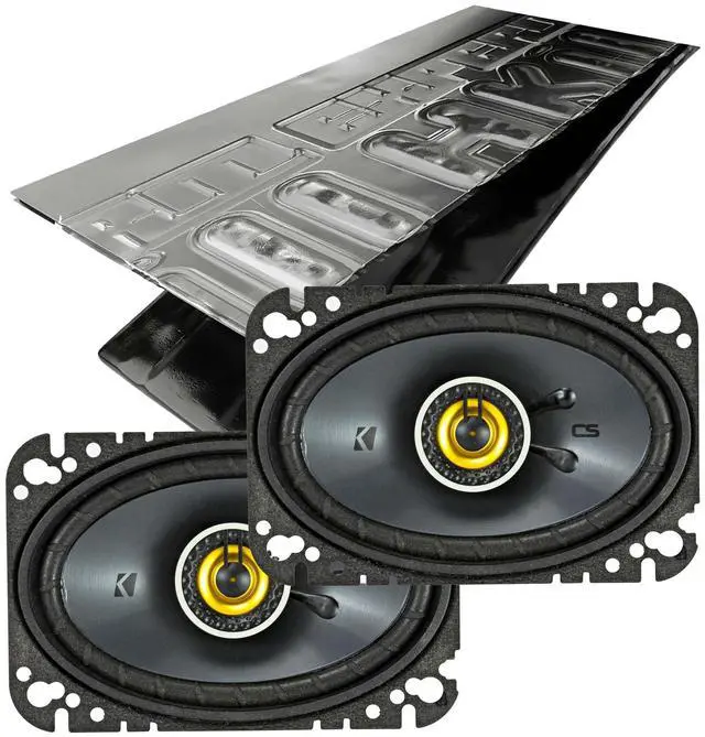 Main image of CSC464, CS Series 4x6 2 Way Coaxial Car Speakers + Damping Kit Bundle