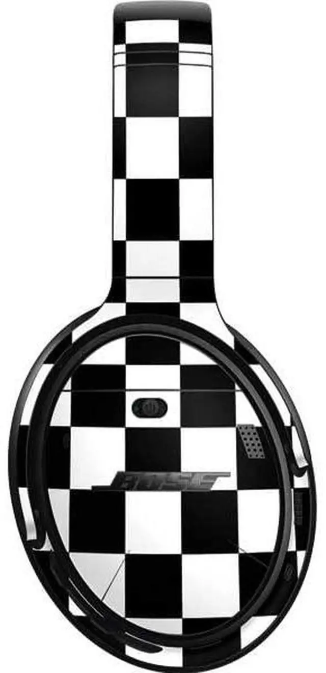 Main image of Decal Audio Skin Compatible with Bose QuietComfort 35 II Headphones - Officially Licensed Originally Designed Black and White Checkered Design