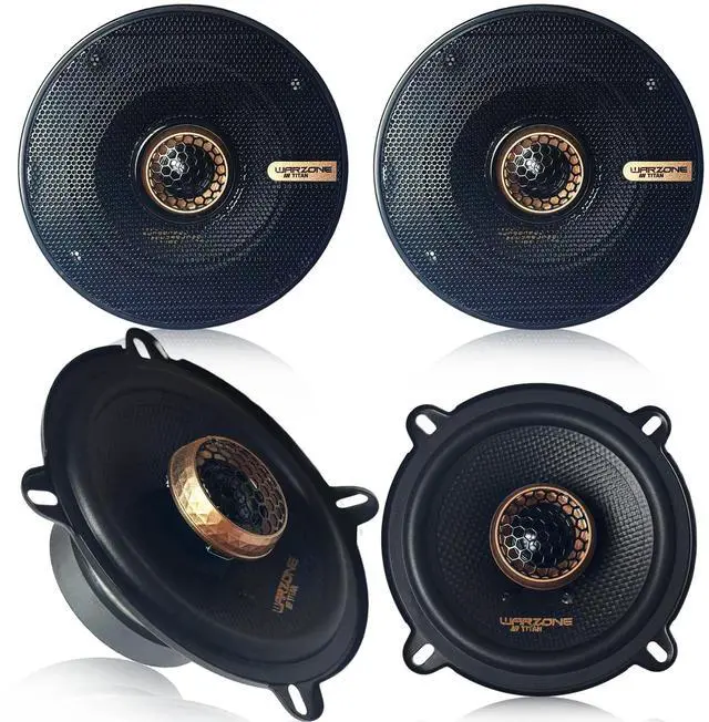 Main image of 4X WZ52PTi 5-Inch Super Coaxial Speaker Pair, 4 Ohm, 760W Max, 200W RMS, 90dB Sensitivity, Ferrite Woofer & PEI Dome Tweeter for Pro Car Audio
