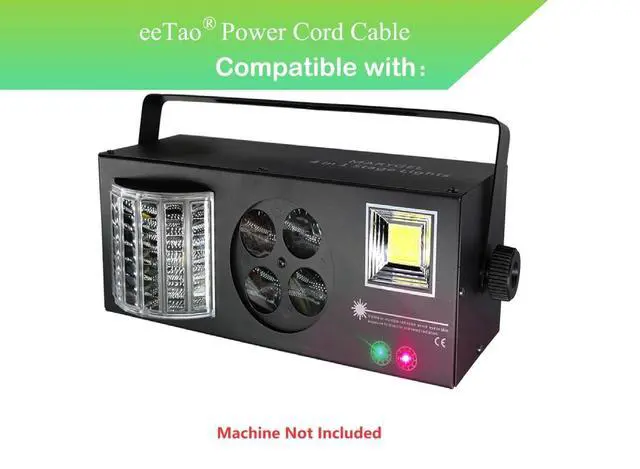 Alt view image 2 of 4 - 3-Prong AC Power Cord Charging Cable Compatible with MARYGEL IGB-Y02 IGBY02 4 in 1 Mixed Effect Sound Activated Stage Lights DJ Lights Power Supply Charger