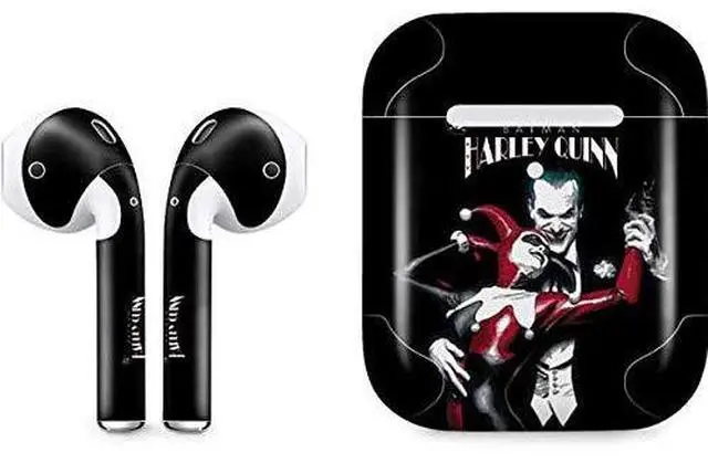 Main image of Decal Audio Skin Compatible with Apple AirPods 2 - Officially Licensed DC Comics The Joker Batman: Harley Quinn Cover #1 Art by Alex Ross. Piece Also Known as Tango with Evil Design
