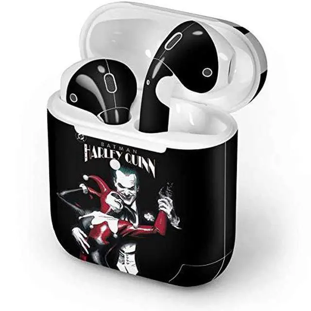 Alt view image 3 of 3 - Decal Audio Skin Compatible with Apple AirPods 2 - Officially Licensed DC Comics The Joker Batman: Harley Quinn Cover #1 Art by Alex Ross. Piece Also Known as Tango with Evil Design