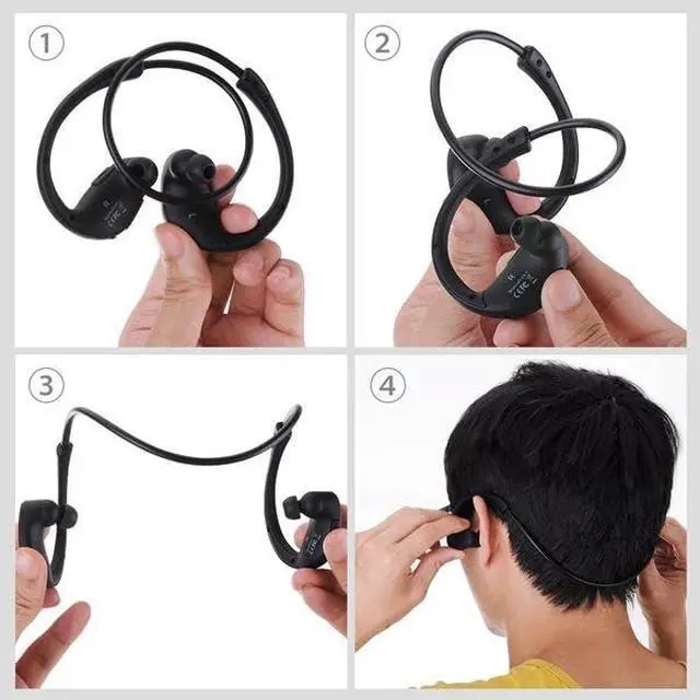 Alt view image 3 of 7 - Wireless Headphones Sports Earphones Hands-Free Mic Compatible with Motorola Moto G 5G (2024,2023,2022), Folding Neckband Headset Earbuds Hi-Fi Sound