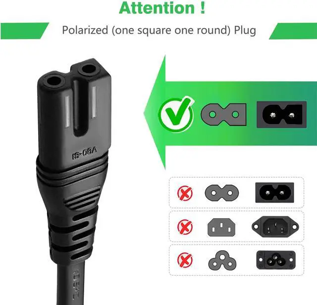 Alt view image 3 of 6 - 5ft AC in Power Cord Outlet Socket Plug Cable Lead Compatible with Panasonic SE-FX50 SE-FX60 SE-FX65 SE-FX65A SE-FX67 Wireless System Audio Digital Receiver