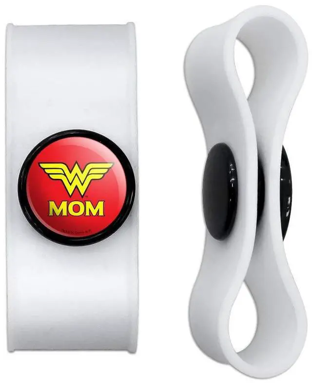 Main image of Wonder Woman Wonder Mom Logo Headphone, Wire Organizer Set of 2, Black