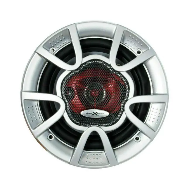 Alt view image 6 of 7 - 4X Soundxtreme ST-603 6-Inch 3-Way 350 Watts Maximum Power Coaxial Car Audio Speakers with PEI Dome Tweeter 4 Ohms Impedance, 89 dB Sensitivity, Frequency 65 Hz - 20kHz