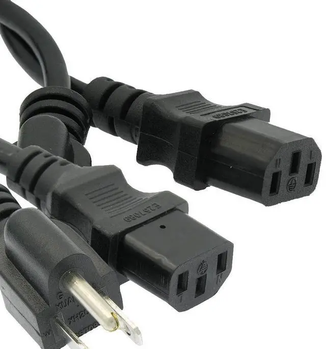 Main image of 2-Pack Value 5FT 3 Prong AC Power Cord Cable Plug for Planar PLL2410W Monitor