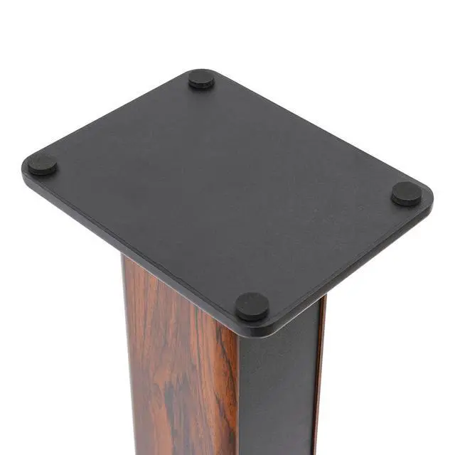Alt view image 6 of 7 - 34" Floor Standing Speaker Stands Pair, Speaker Stands for Small Bookshelf Speakers & Satellite Speakers with 4 Cable Ties, Holds up to 66lbs, 2 Pack Universal Speaker Floor Stands