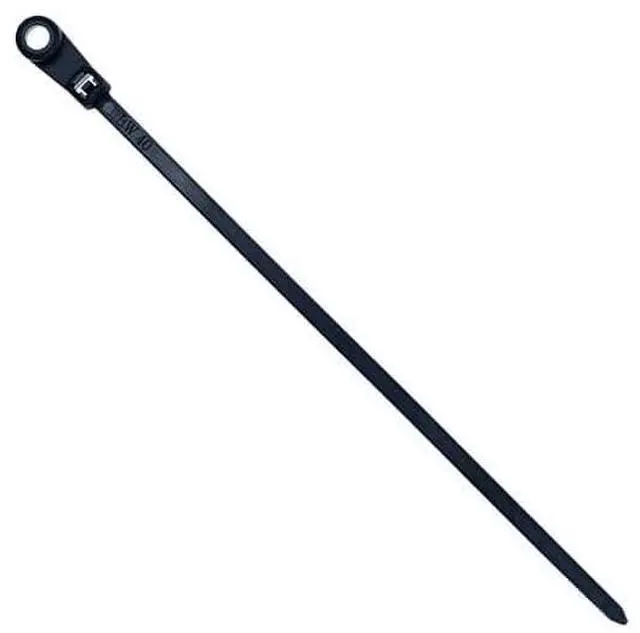 Main image of 40 Pound Nylon Mountable Cable Zip Ties, 6.0 (in) L, Black: 100/CS