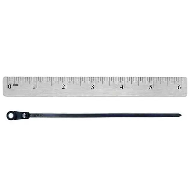 Alt view image 2 of 6 - 40 Pound Nylon Mountable Cable Zip Ties, 6.0 (in) L, Black: 100/CS