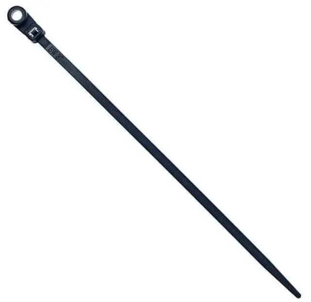 Main image of 50 Pound Nylon Mountable Cable Zip Ties, 8.0 (in) L, Black: 100/CS
