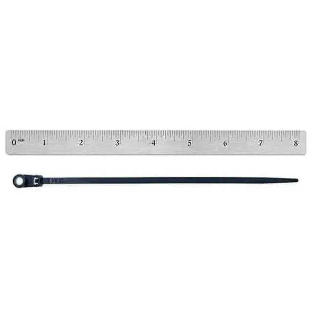 Alt view image 2 of 6 - 50 Pound Nylon Mountable Cable Zip Ties, 8.0 (in) L, Black: 100/CS
