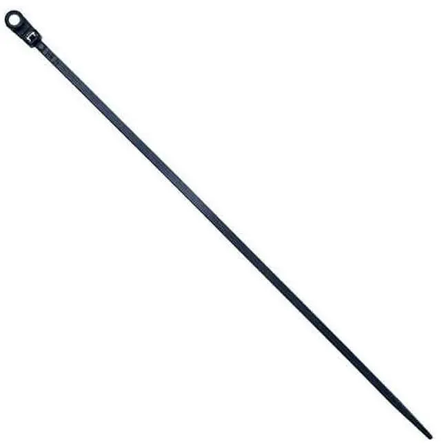 Main image of 50 Pound Nylon Mountable Cable Zip Ties, 12.0 (in) L, Black: 100/CS