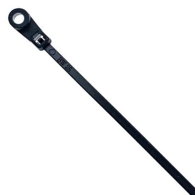 Alt view image 3 of 6 - 40 Pound Nylon Mountable Cable Zip Ties, 6.0 (in) L, Black: 100/CS