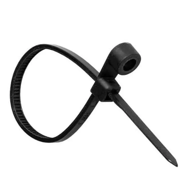 Alt view image 4 of 6 - 40 Pound Nylon Mountable Cable Zip Ties, 6.0 (in) L, Black: 100/CS