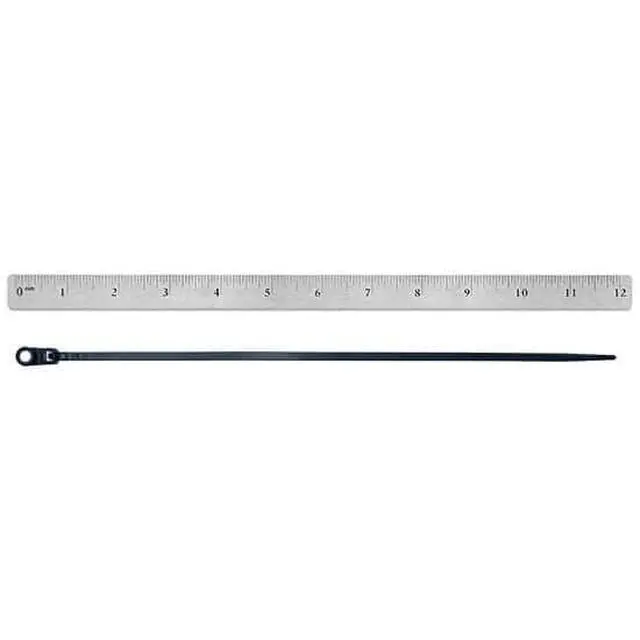 Alt view image 2 of 6 - 50 Pound Nylon Mountable Cable Zip Ties, 12.0 (in) L, Black: 100/CS