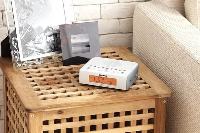 Alt view image 5 of 5 - RCR-5 Compact AM/FM Digital Tuning Clock Radio, White, 10 Memory Preset Stations (5 FM, 5 AM), Adjustable Backlit LCD Display, Digital Tuning, Adjustable Tuning Step, Dual Alarm Timer