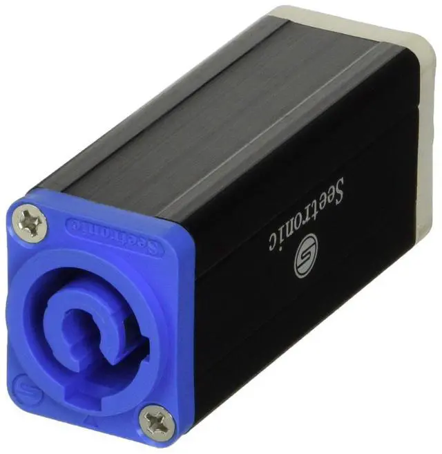 Alt view image 2 of 2 - Seetronic SAC3MM AC Power Connector Coupler, Blue to Gray