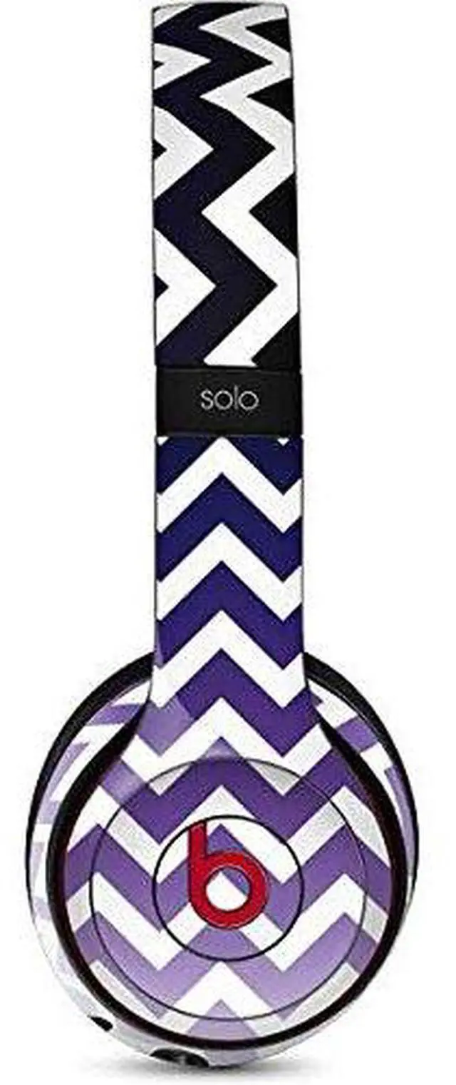 Main image of Decal Audio Skin Compatible with Beats Solo 3 Wireless - Chevron Purple Ombre Design