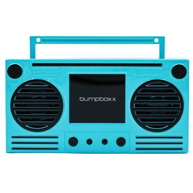 Alt view image 2 of 4 - MicroBoom Wearable Necklace Bluetooth Speaker Boombox, Bumpin Blue | Bluetooth Portable Speaker. Includes 24" Chain & Rechargeable LI-ION Battery. Add Music to The Latest Fashion Trend