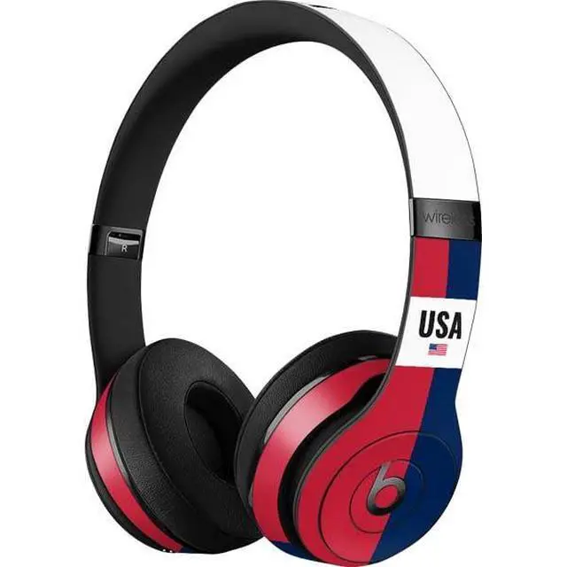 Alt view image 3 of 3 - Decal Audio Skin Compatible with Beats Solo 3 Wireless - American Flag Color Block Design