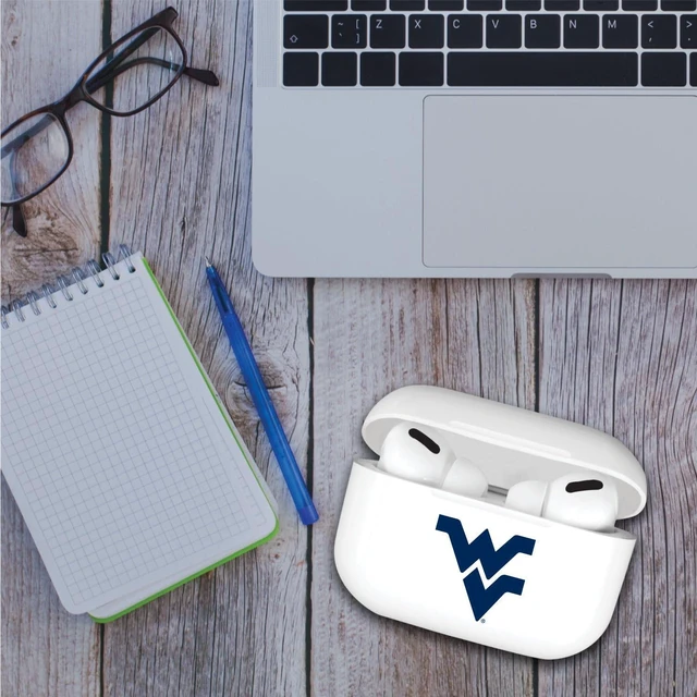 Alt view image 6 of 7 - AirPods Case, West Virginia University AirPods/White (TPU)