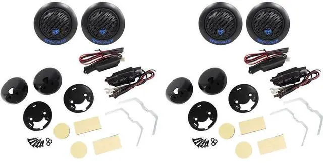 Main image of RT6 1" Silk Dome Neo Swivel Car Tweeters with Crossovers, 2-Pack | 240W Peak / 60W RMS Per Pair, Ferro-Fluid Cooled, CEA-2031, 4 Ohm, 93dB, Flush / Surface / Angle Mount
