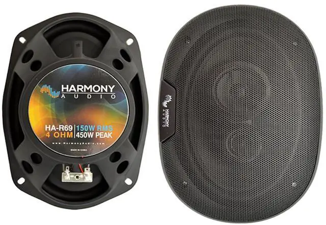 Alt view image 2 of 4 - Front and Rear Speakers Fits Jeep Compass 2018-2020 Harmony R69 Kit | 6x9 replacement pairs with wiring harnesses, plug-in upgrade, richer full-range sound, quick install
