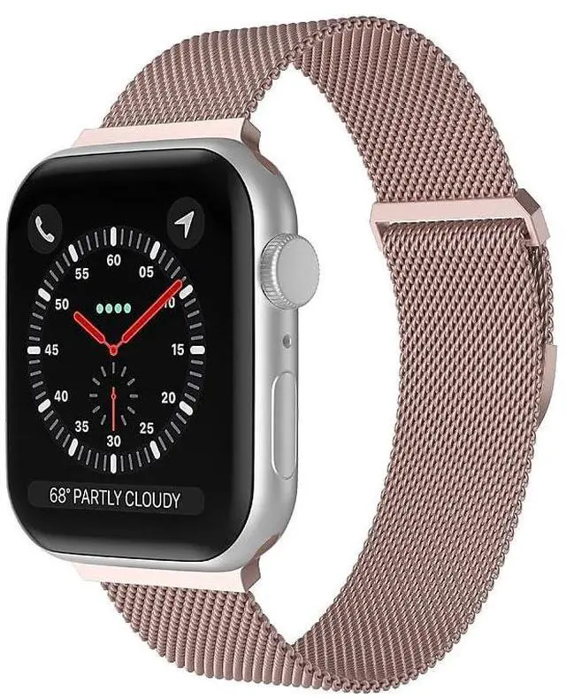 Main image of Metal Mesh Magnetic Wristband for Apple Watch, Rose Pink, 38/40/41mm (KY06-RPNK38)