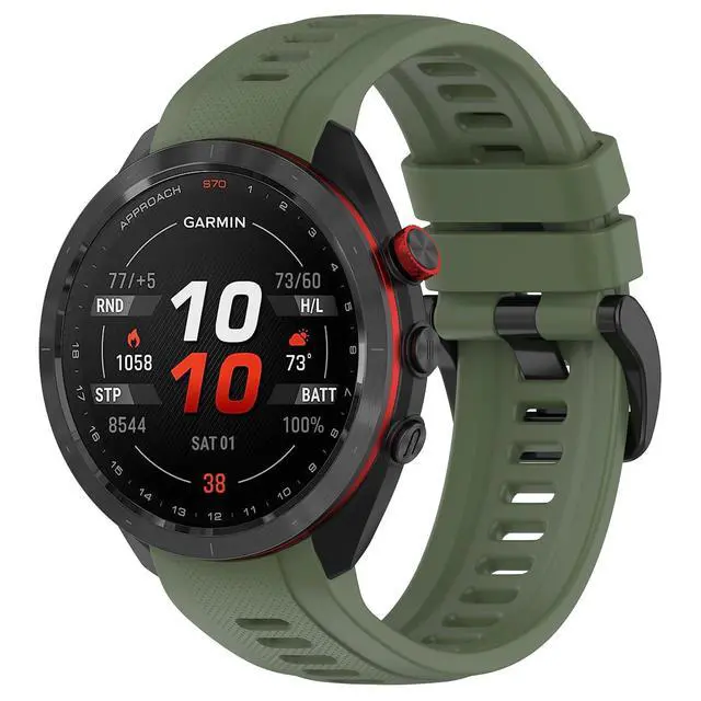 Alt view image 4 of 7 - 3 Pack Silicone Bands for Garmin Approach S70 42mm 47mm, Soft Sport Waterproof Strap Replacement Wristband for Approach S70 Smartwatch Women Men
