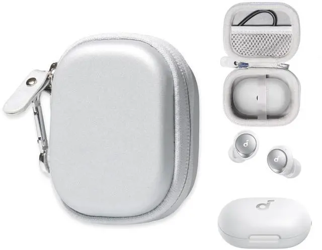 Main image of case for Soundcore by Anker Space A40 Adaptive Noise Cancelling Wireless Earbuds (White)