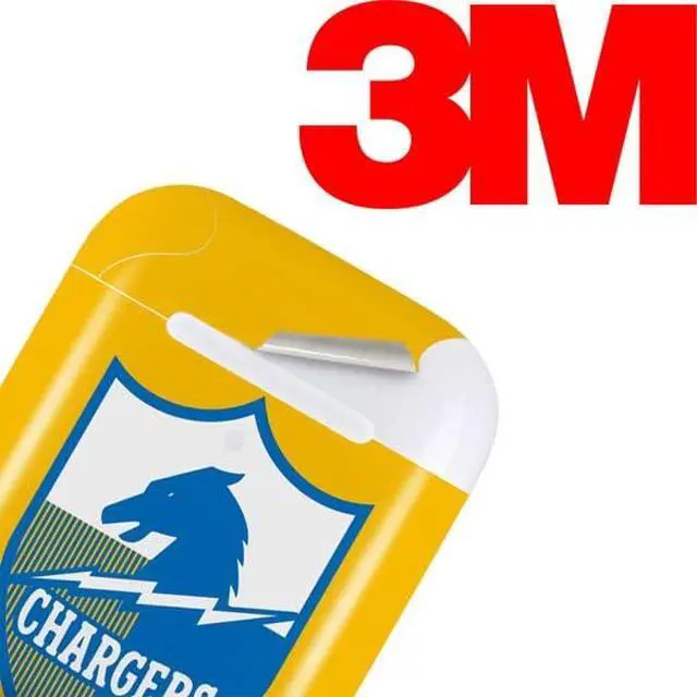Alt view image 3 of 4 - Decal Audio Skin Compatible with Apple AirPods - Officially Licensed NFL Los Angeles Chargers Retro Logo Design