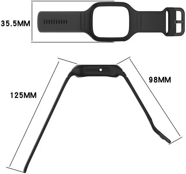 Alt view image 2 of 6 - Bands for Honor Watch 4, TPU Watch Band Strap for Men for Women