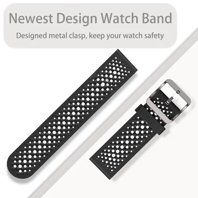 Alt view image 6 of 6 - Compatible with Cubitt Viva Pro Smart Watch Band, Quick Release Sport Strap Watchband Compatible for Cubitt Viva Pro, Viva, Aura Pro, Aura Smart Watch