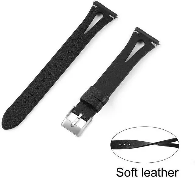 Alt view image 5 of 7 - Compatible with Dyurwa P97 Smart Watch Band, Slim Vintage Leather Strap Replacement Compatible for Soudorv P97, Dyurwa P97 Smart Watch